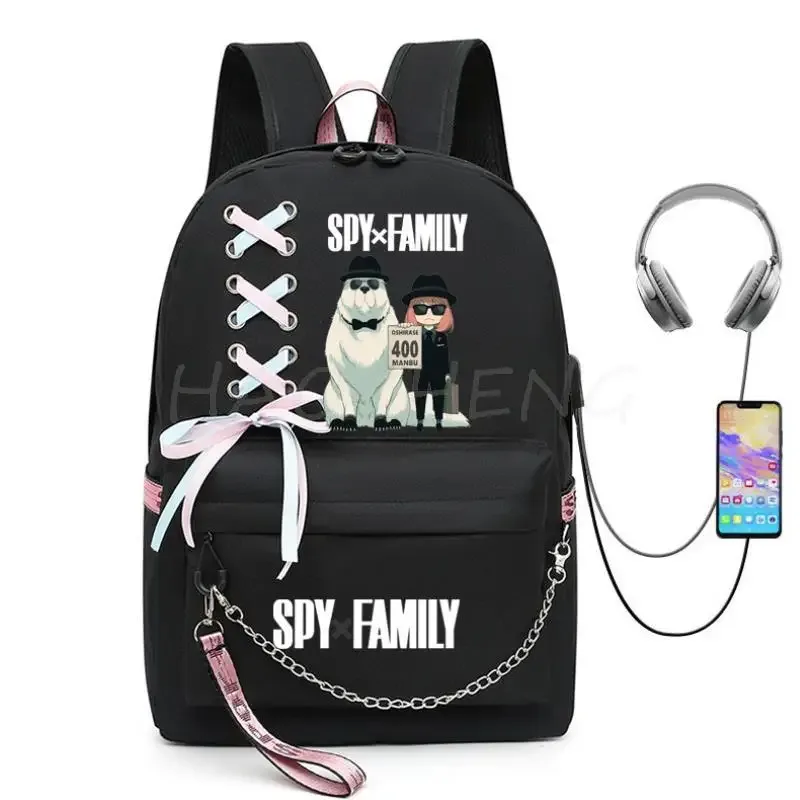 spy x family anya forger anime sac à dos pour femmes kawaii design étudiant école sac à bandoulière toile jeunesse voyage en plein air sac à dos