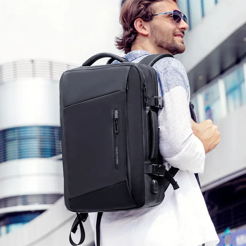 mark ryden 17 pouces sac à dos pour ordinateur portable imperméable homme sac usb recharge multicouche espace voyage homme sac anti-vol mochila