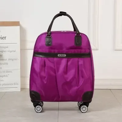 sac à main de bagage de voyage pour femmes, sacs à roulettes pour filles, cabine étanche, oxford, valise à roulettes pour dames, sac de traînée