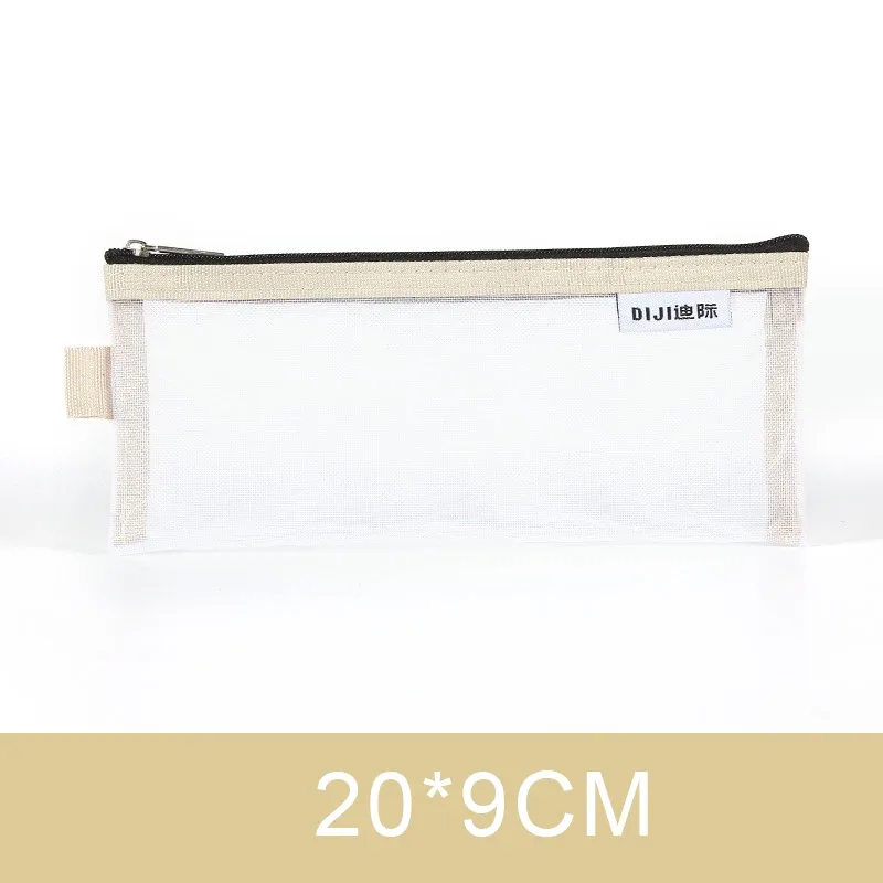 trousse de maquillage, sac à main d'école, étuis à crayons pour bureau, grande et petite trousse de toilette transparente en nylon pour étudiants