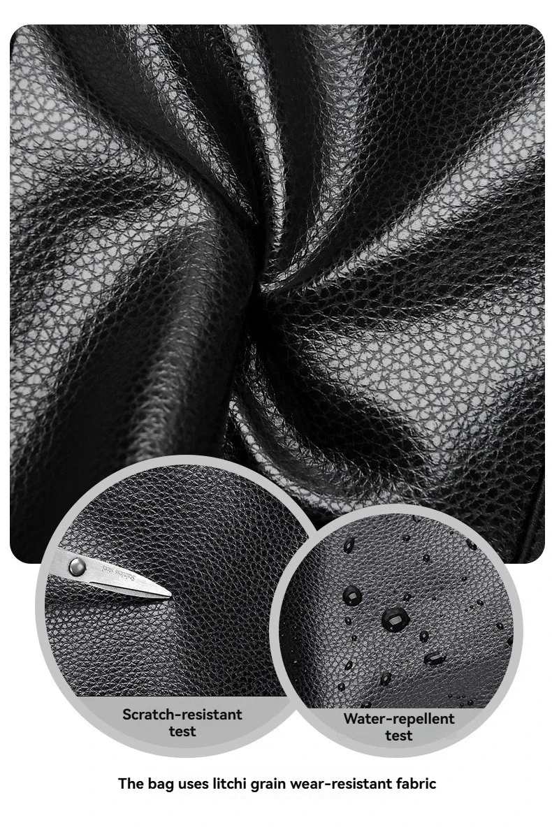 sac de voyage en cuir pu imperméable de grande capacité pour hommes, sac de week-end de nuit, bagage à main, sac multi-poches