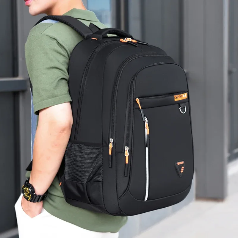 sac à dos pour homme - grande capacité, bretelles réglables, plusieurs compartiments, adapté pour l'école, les voyages et le travail, décontracté