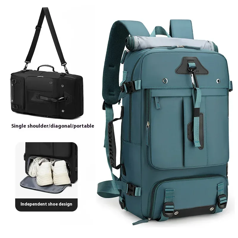 sac de voyage de grande capacité 55l pour hommes, valise pour ordinateur portable de 17.3 pouces, sac à dos multifonction étanche, sacs de camping en plein air