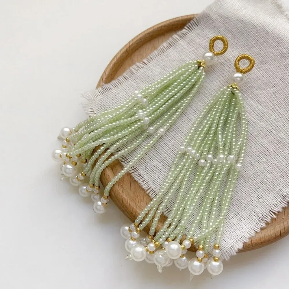 2 pièces de pampilles perlées de style ancien, multicolores, faites à la main, porte-clés, breloques pour sac à dos, cordes de suspension pour sac, accessoires de bijoux DIY