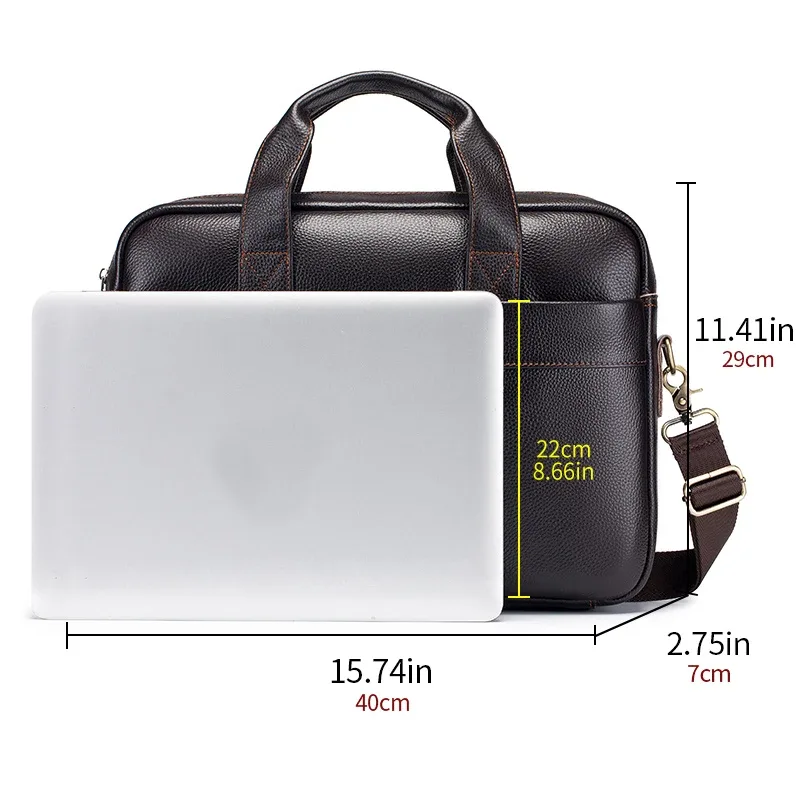 sacs pour hommes très demandés, sacs à main en cuir, porte-documents en cuir de vachette pleine fleur pour hommes, sacoche pour ordinateur portable 14 pouces