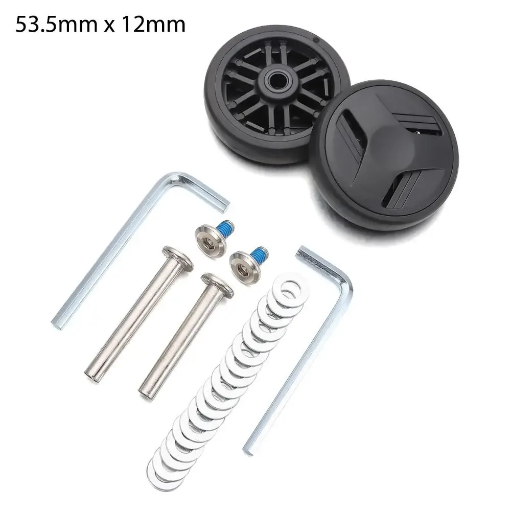 2 pièces remplacer les roues avec vis pour bagages de voyage valise roues essieux kit de réparation roulette silencieuse bricolage réparation