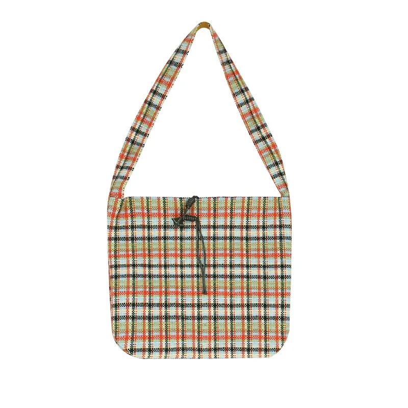 elfsack 2025 hiver nouveautés basique cordon multicolore sac à bandoulière à carreaux pour femme