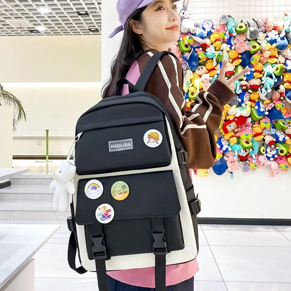 ensemble de 4 pièces : sac à dos multifonctionnel 4 en 1, grande capacité, tendance, décontracté, respirant, pour l'école et l'université.