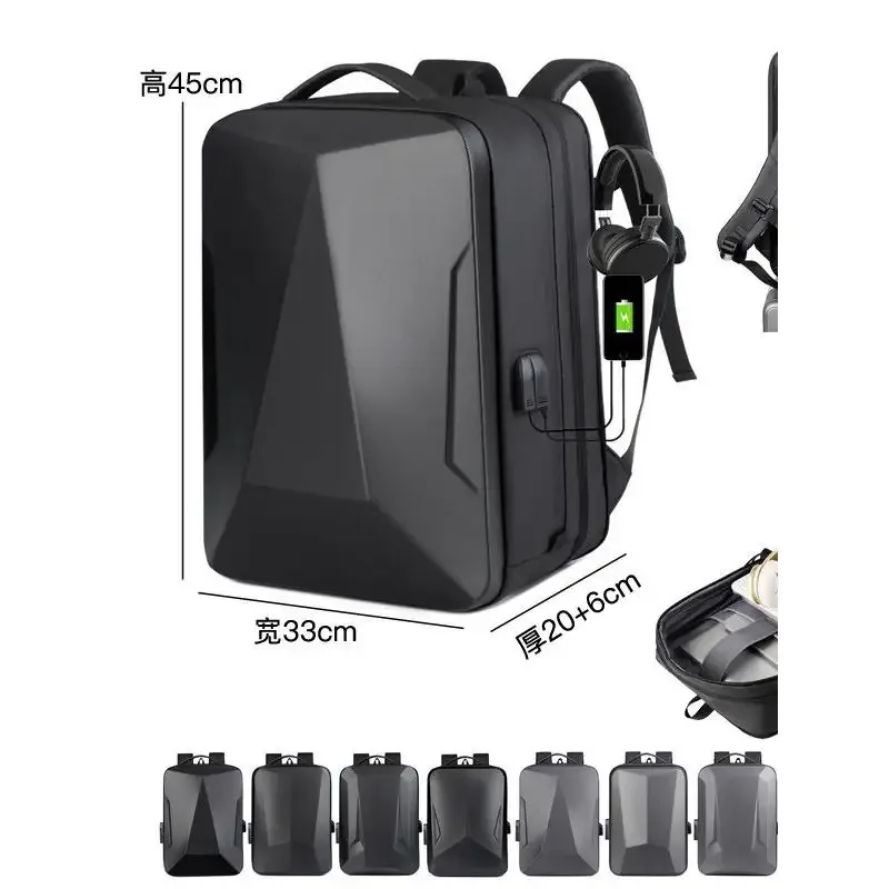 Sac à dos pour hommes d'affaires de mode grande capacité USB antivol Expansion sac à dos de voyage nouveau sac à dos pour ordinateur portable étudiant à coque rigide