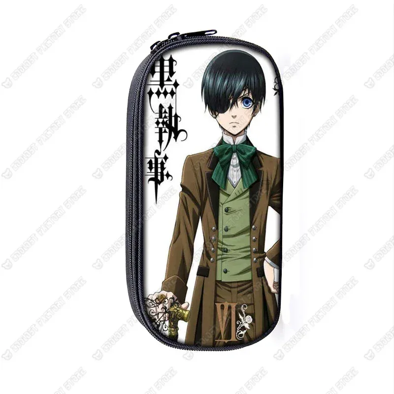 trousse à cosmétiques anime black butler, sac à crayons, sacs de papeterie pour garçons et filles, porte-crayons pour enfants, fournitures scolaires