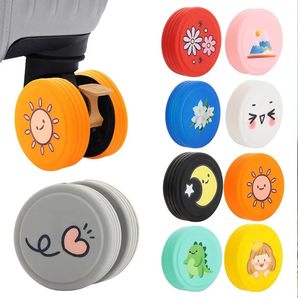 housse de protection pour roues de bagages en silicone, antidérapante, réduit le bruit, roulettes pour bagages, chaussures, réduit l'usure des roues, absorption des chocs