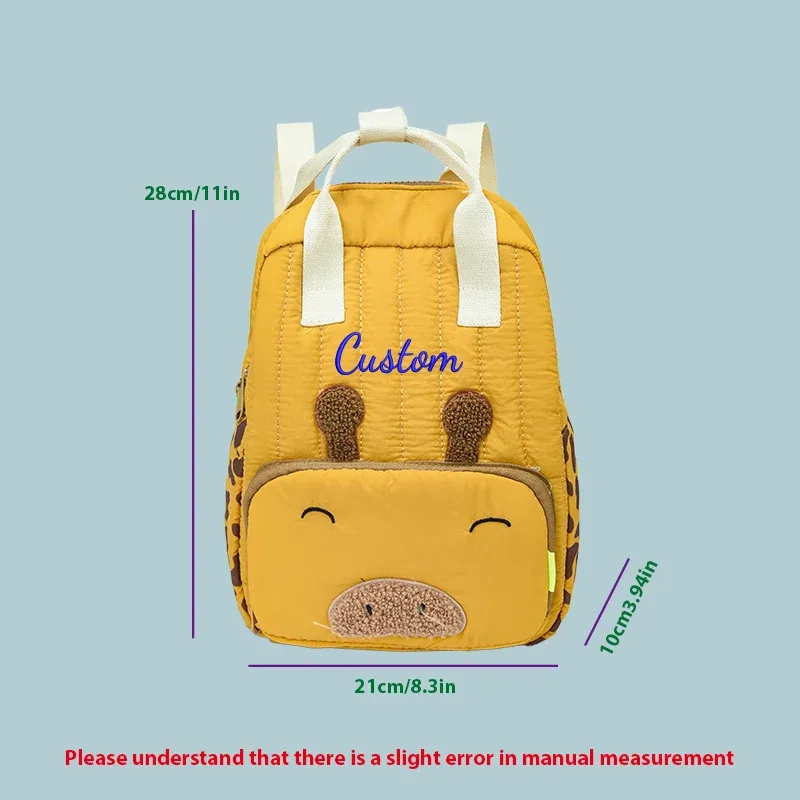 sac à dos personnalisé brodé sur mesure / 2 options standard, motif dessin animé mignon, matelassage en forme de cœur, sac à dos décontracté, cadeau pour la rentrée scolaire
