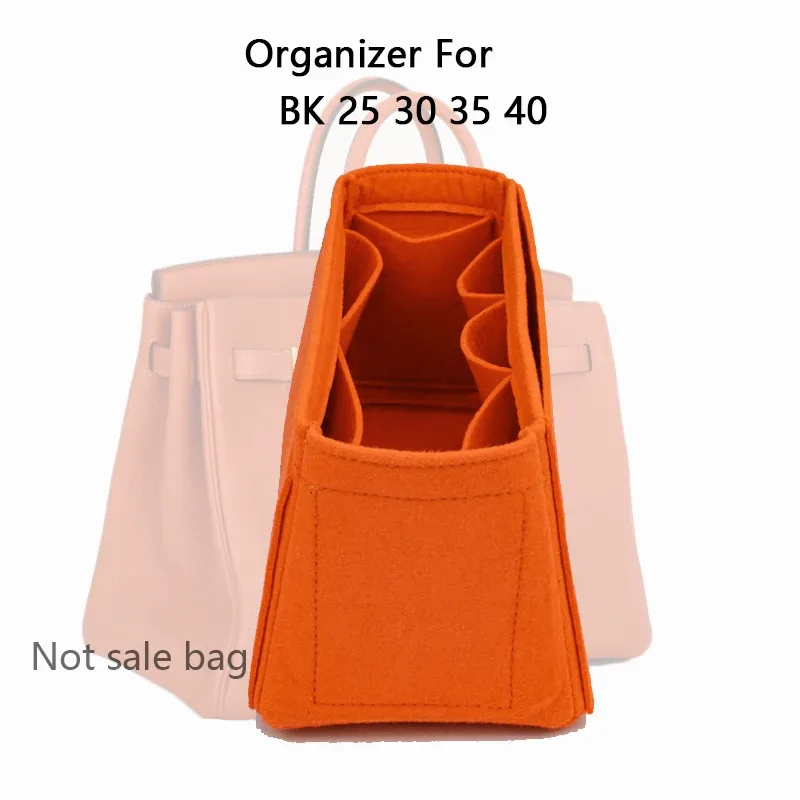 organisateur de sacs à insérer en feutre adapté pour h birkins 25 30 35 40, doublure de maquillage, organisateur de sac à main, base cosmétique portable façonnant
