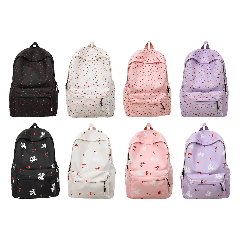Sac à dos décontracté pour femmes, imprimé floral, polyvalent, sangle réglable, sac à dos mignon pour étudiantes, sac à dos pour pique-nique et camping en plein air
