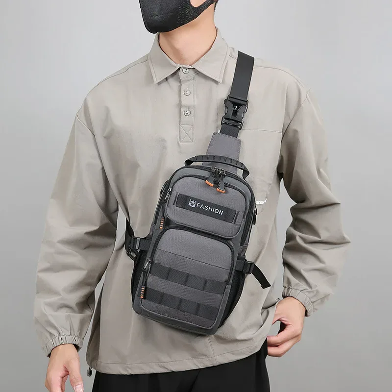 dultechwear-petit sac à dos étanche pour homme et femme, sac de poitrine multifonction, sac à bandoulière unique, sac à bandoulière hip hop, extérieur