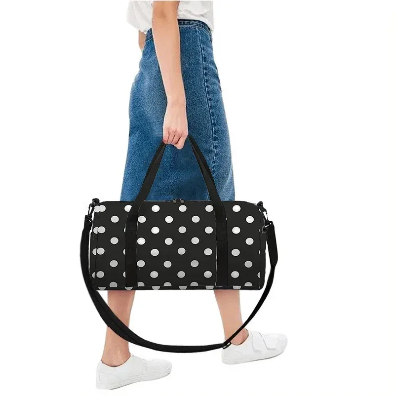 sac de voyage grande capacité blanc et noir pour garçons et filles, meilleurs cadeaux, sacs de voyage plats 2d à motif de dessin animé pour enfants