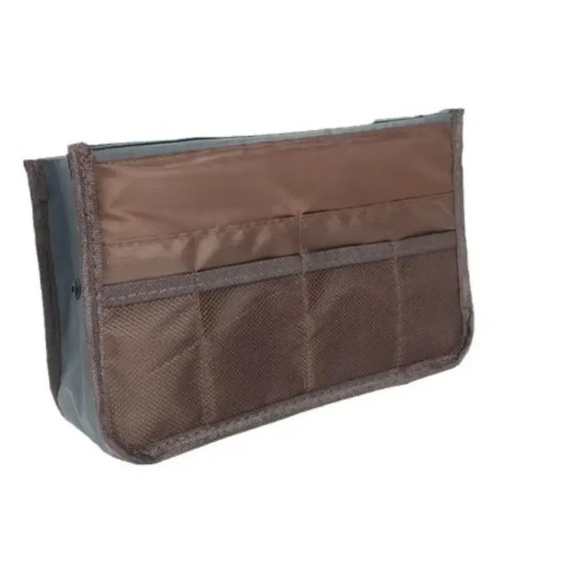 sac de rangement multifonctionnel à double fermeture éclair, grande capacité, pour l'organisation et le classement des articles de maquillage et de toilette.