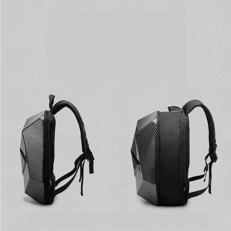 sac à dos à coque rigide pour motocycliste pour homme, équipement d'équitation, fibre de carbone, imperméable, facile, respirant, casque
