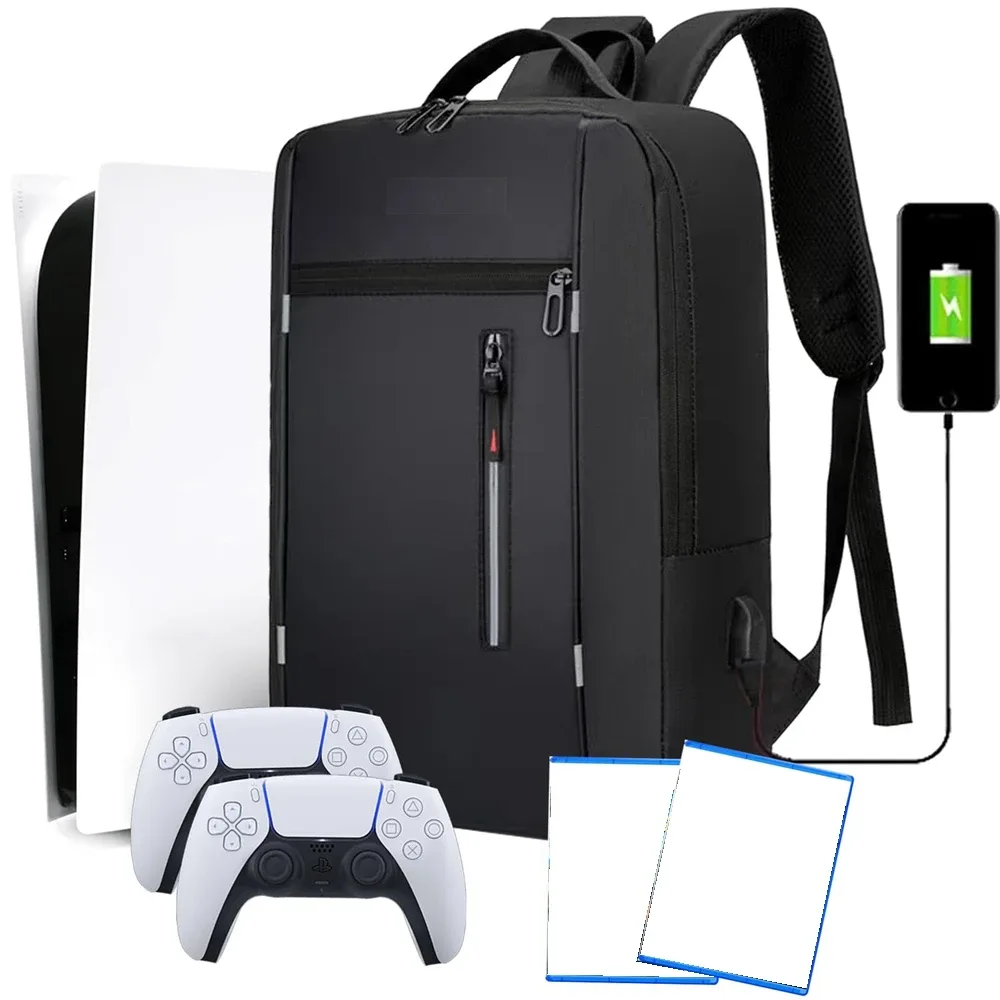 Sac de rangement multifonctionnel pour Console de jeu, sac à dos pour Console PlayStation 5, mallette de voyage avec Port USB pour accessoire PS5