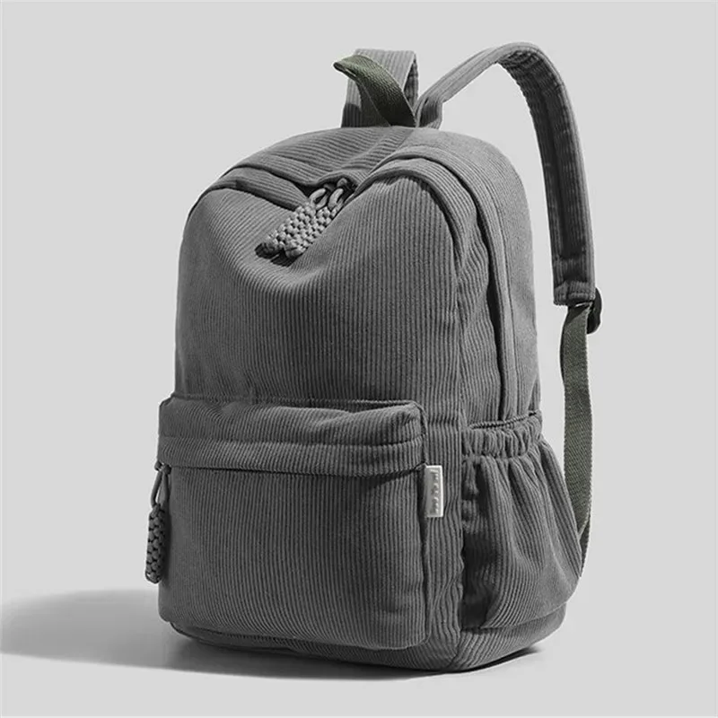 sac à dos en velours côtelé neutre sacs à dos de grande capacité options de couleurs élégantes et polyvalentes sac à dos décontracté pour un usage quotidien à l'école ou aux voyages
