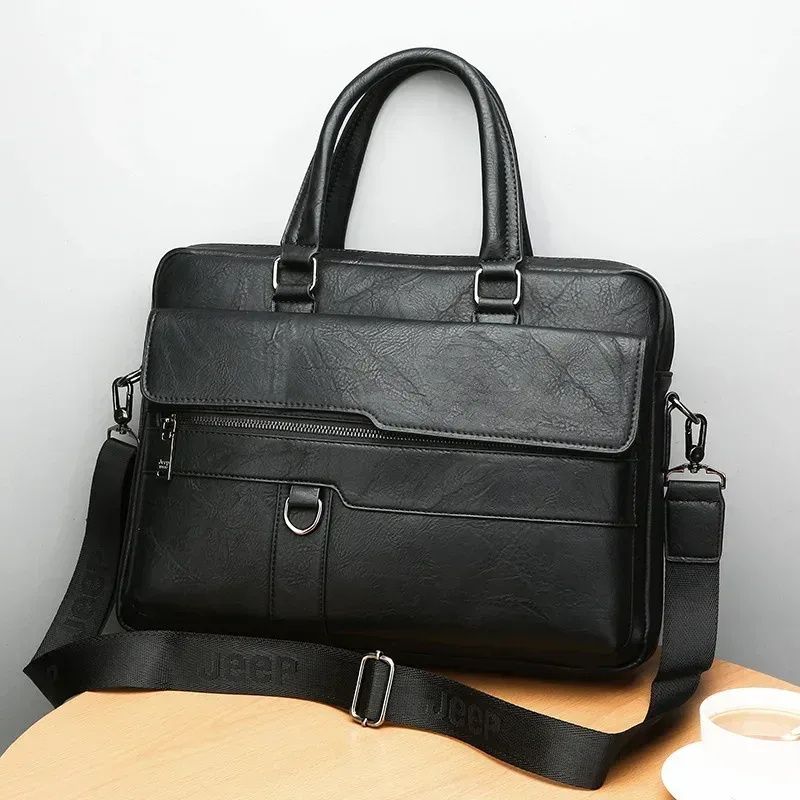 hommes huile cireux cuir antique design noir mallette d'affaires 16 "étui à documents pour ordinateur portable attache sac de messager fourre-tout portefeuille