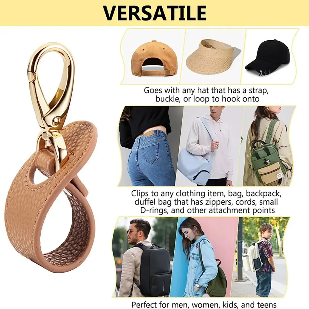clip de fixation pour chapeau, 1 pièce, pour sac de voyage mains libres, sac à dos, sac à main et équipement de randonnée, sangle de maintien à clipser pour casquettes de baseball, snapback et casquettes à queue de cheval