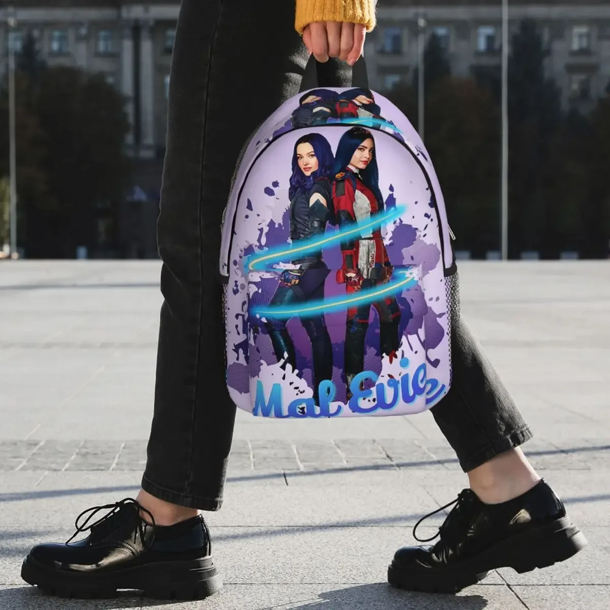 mal et evie forever descendants 3 sac à dos étudiant garçons filles bookbag enfants sac d'école ordinateur portable sacs à bandoulière pour hommes femmes