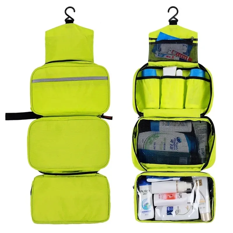 trousse de toilette suspendue pour hommes, grands sacs à cosmétiques imperméables, organisateur de voyage, articles de toilette pour dames, maquillage, toilettes, kit de salle de bain pliable