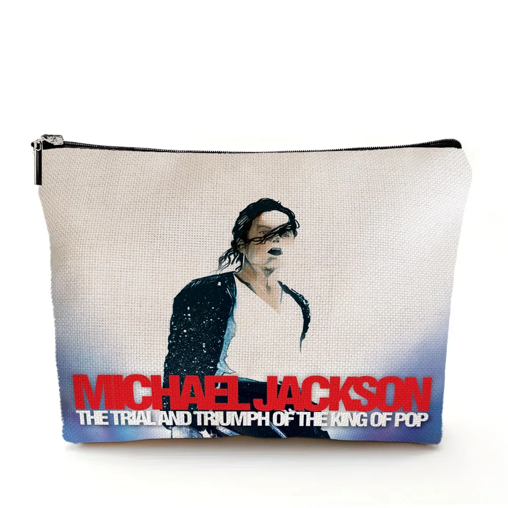 super star michael jackson sac cosmétique double impression sacs de maquillage femmes sac à main de mariage dame organisateur de voyage portefeuille enfant