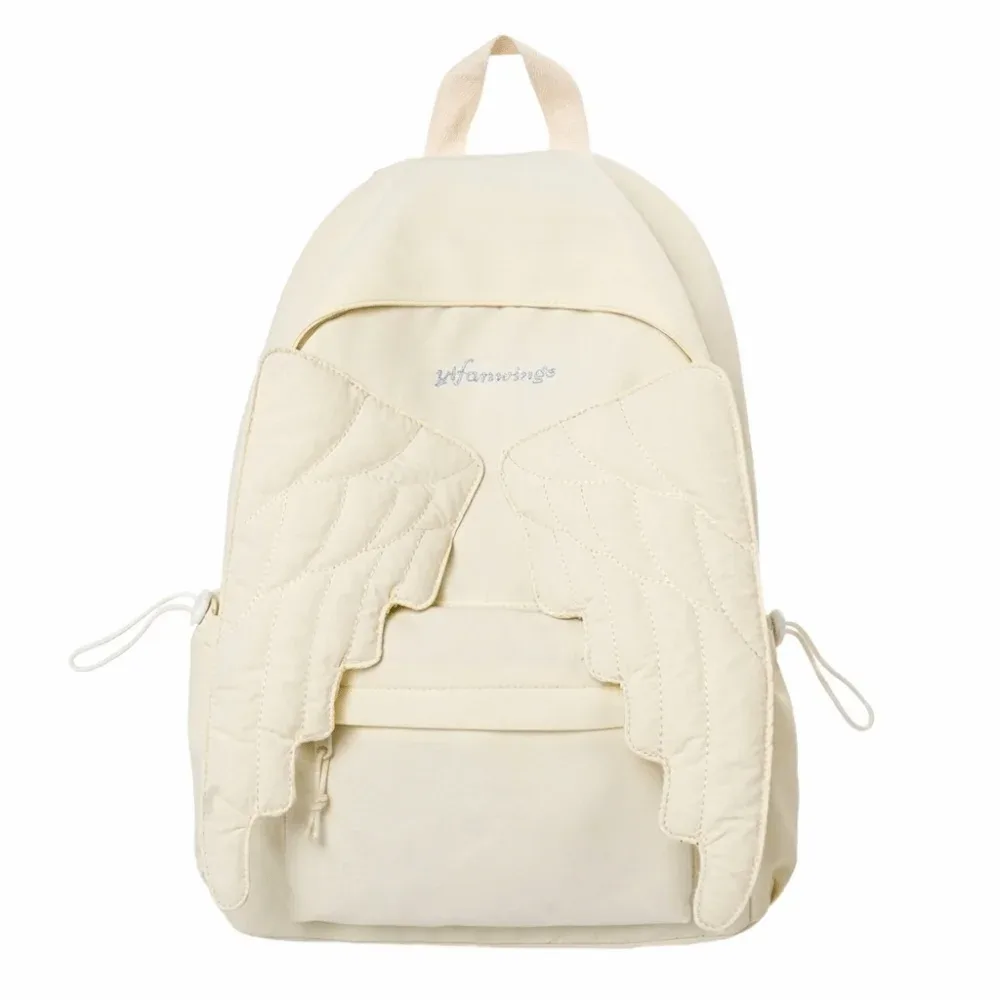 sac à dos en nylon uni style jk y2k, grande capacité, léger, pour étudiants, idéal comme cadeau