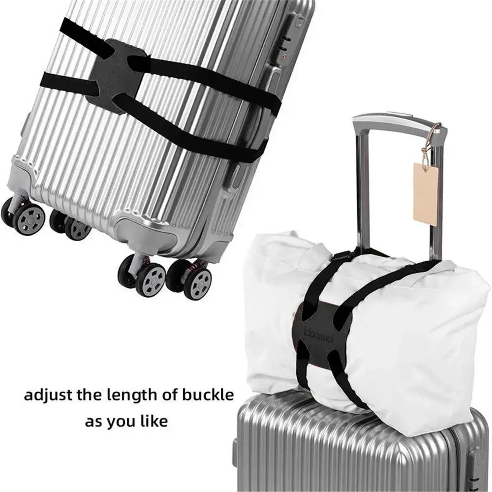 ceinture de bagage multifonctionnelle, cordon élastique, ceinture de fixation croisée pour sac de bagage, protection et organisateur de bagages.
