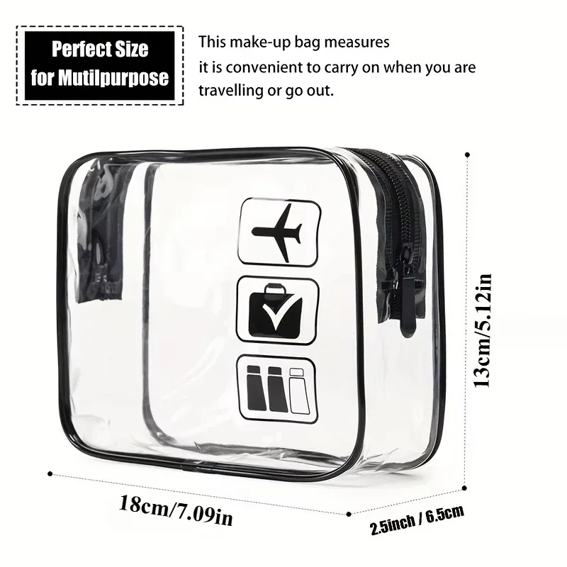 pochette à cosmétiques 3 pièces, sacs de toilette transparents, sac de toilette compatible avec la compagnie aérienne aéroport, trousse de toilette de voyage pratique fa