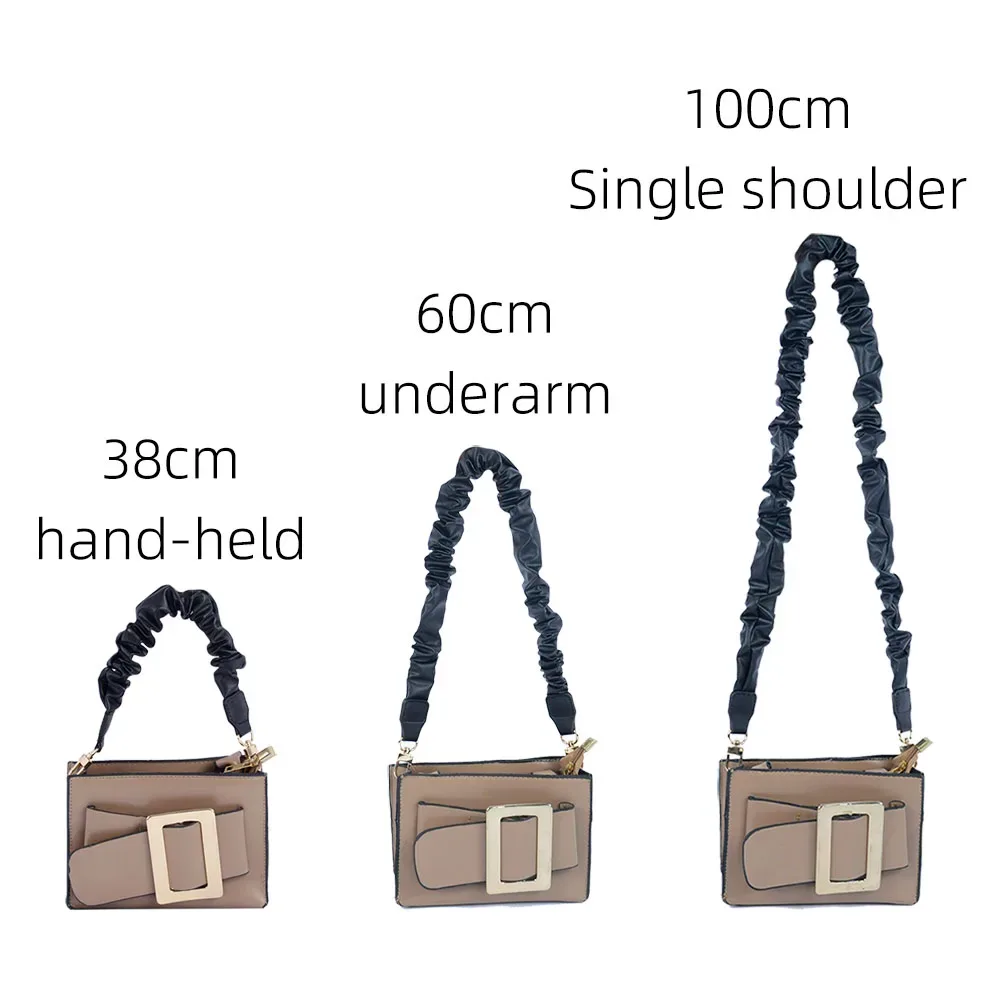 nouveau sac froissé en cuir bretelles plissées courtes longues plis poignées épaule sous les bras sangle remplacements sac à bandoulière accessoires