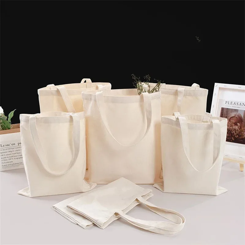 Sacs fourre-tout en coton Beige, sac à bandoulière en toile, grands sacs de courses réutilisables de grande capacité pour l'épicerie, les sorties sur la plage