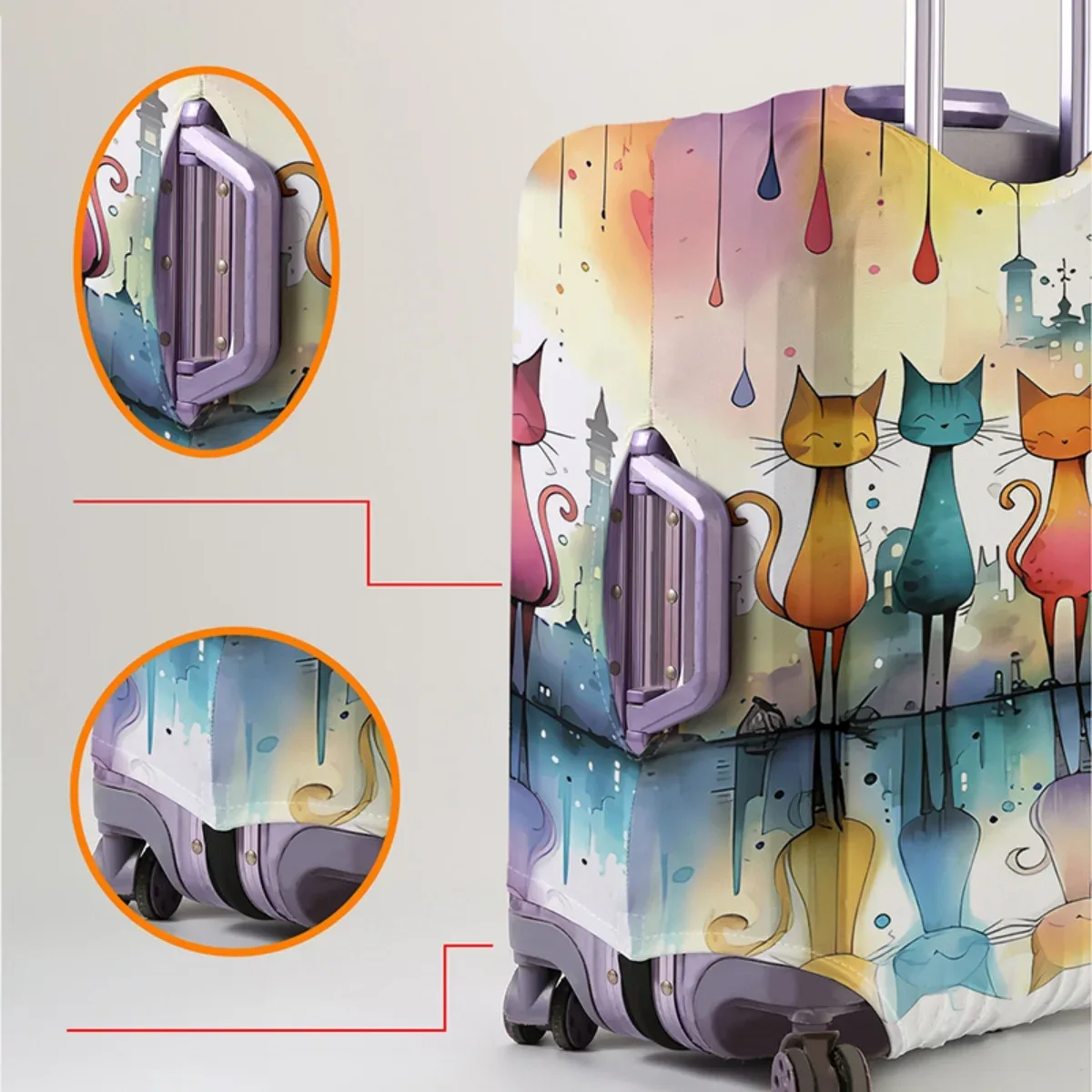 housse de protection pour bagages avec imprimé de dessin animé