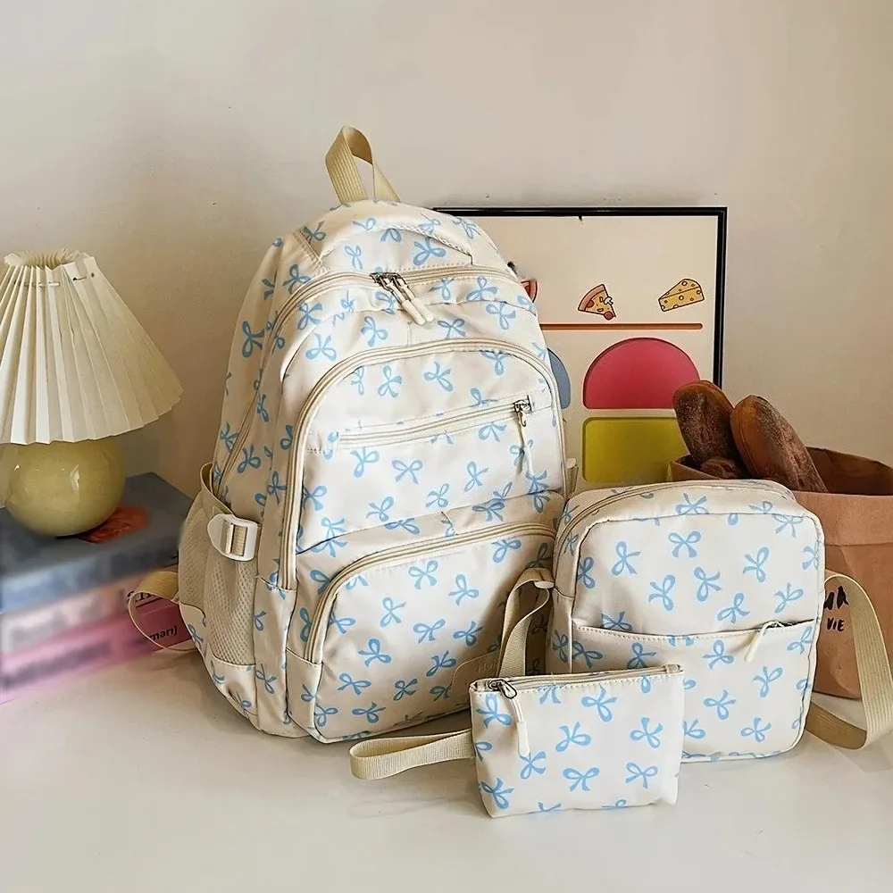 sac à dos fire garena pour l'école, pour adolescents, filles, unisexe, sac à dos de mode galaxy, grande capacité, en nylon, imprimé nœud, sac de voyage