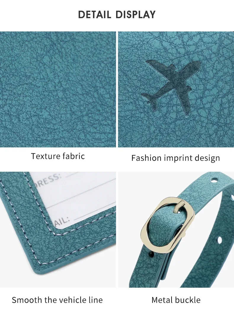 étiquette de bagage en cuir pu anti-perte, 1 pièce, étui de protection de bagage pour valises et sacs de voyage, accessoires de voyage pour hommes et femmes