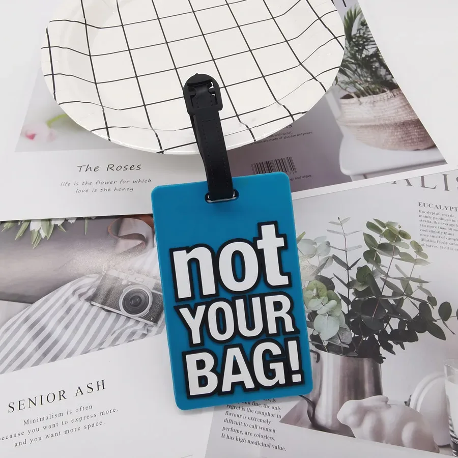 pas votre sac lettre étiquette de bagage gel de silice valise id addres support bagages embarquement étiquette portable lt51