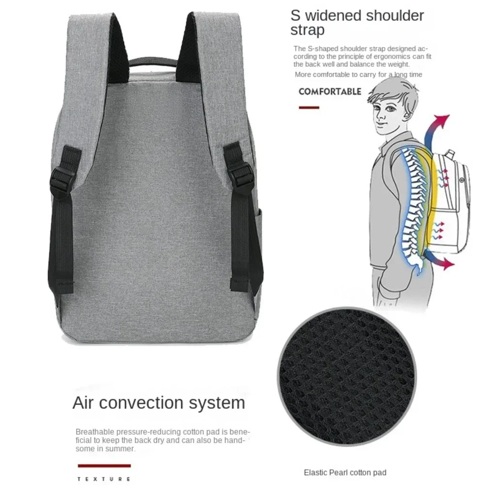 chimoxford-sac à dos grill lavable pour étudiant, sac à dos d'affaires, sac à dos polyvalent, noir, gris, bleu, rouge, 15.6 pouces, unisexe