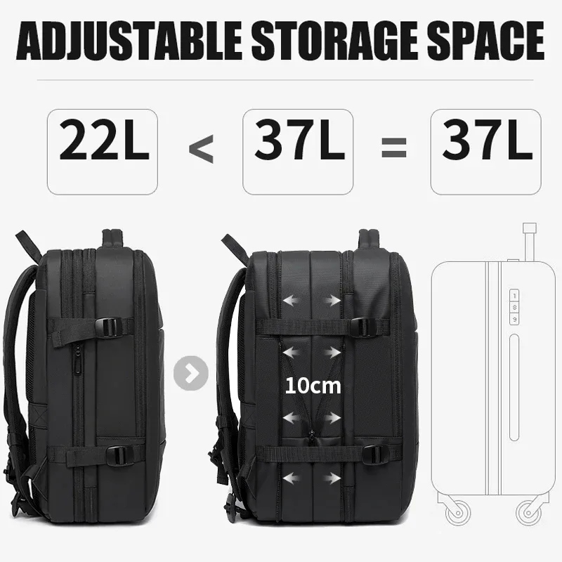 bange voyage sac à dos hommes affaires sac à dos école extensible usb sac grande capacité 17.3 ordinateur portable étanche mode sac à dos