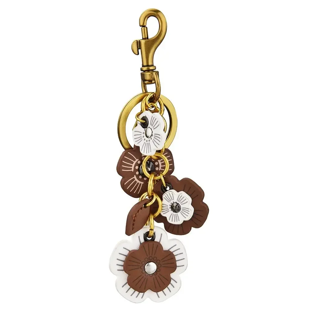 Ornements suspendus de sac rétro créatifs, porte-clés à fleurs polyvalent élégant, pendentif de sac à dos léger, pendentif de décoration
