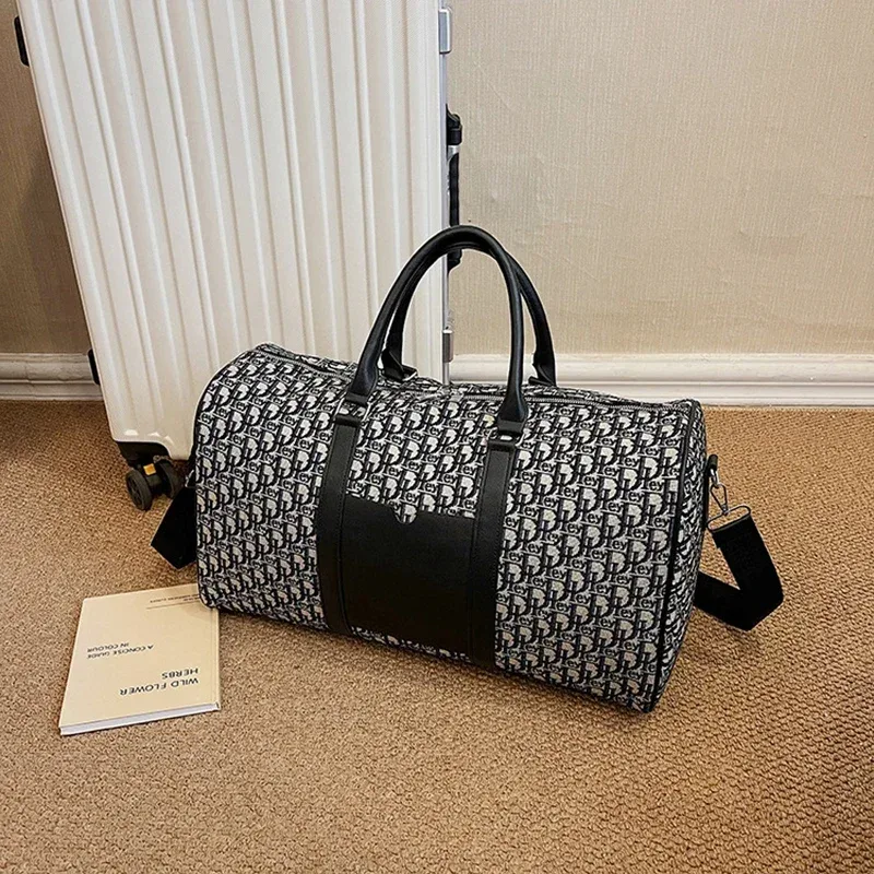 sac de voyage pour femme, sac de sport, sac de fitness, sac de voyage décontracté, sac à main en toile avec lettres, sac à bandoulière pour l'extérieur, sac de week-end