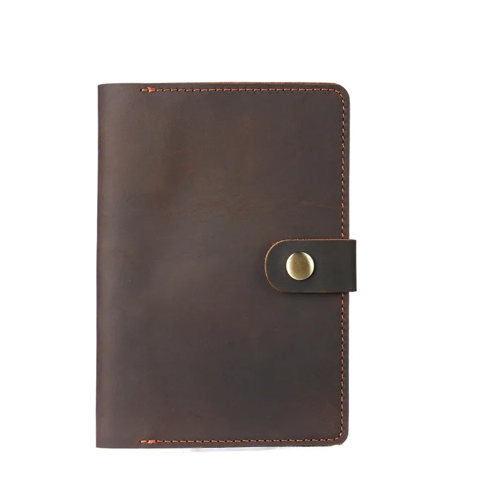 1158 porte-passeport long pour homme, porte-passeport en cuir véritable, porte-passeport léger en cuir souple crazy horse