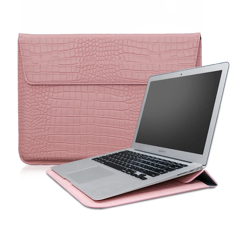 étui pour ordinateur portable croco personnalisé avec monogramme, pour macbook air 13 pouces, pro retina 15 pouces, housse de protection pour ordinateur portable