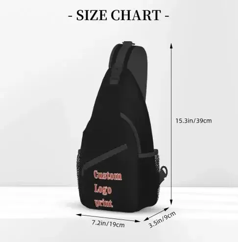 sac à dos à bandoulière avec logo personnalisé pour homme, sac de poitrine initié pour la randonnée