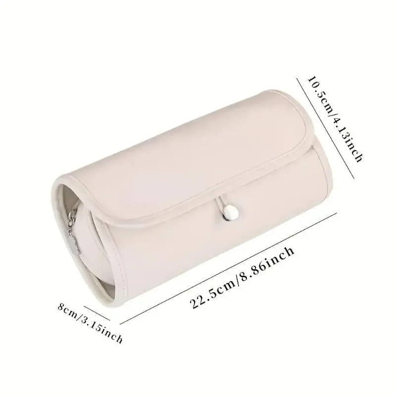 sac de rangement portable à la mode, trousse de maquillage multifonctionnelle de grande capacité, sac à pinceaux de maquillage pliable pour femme