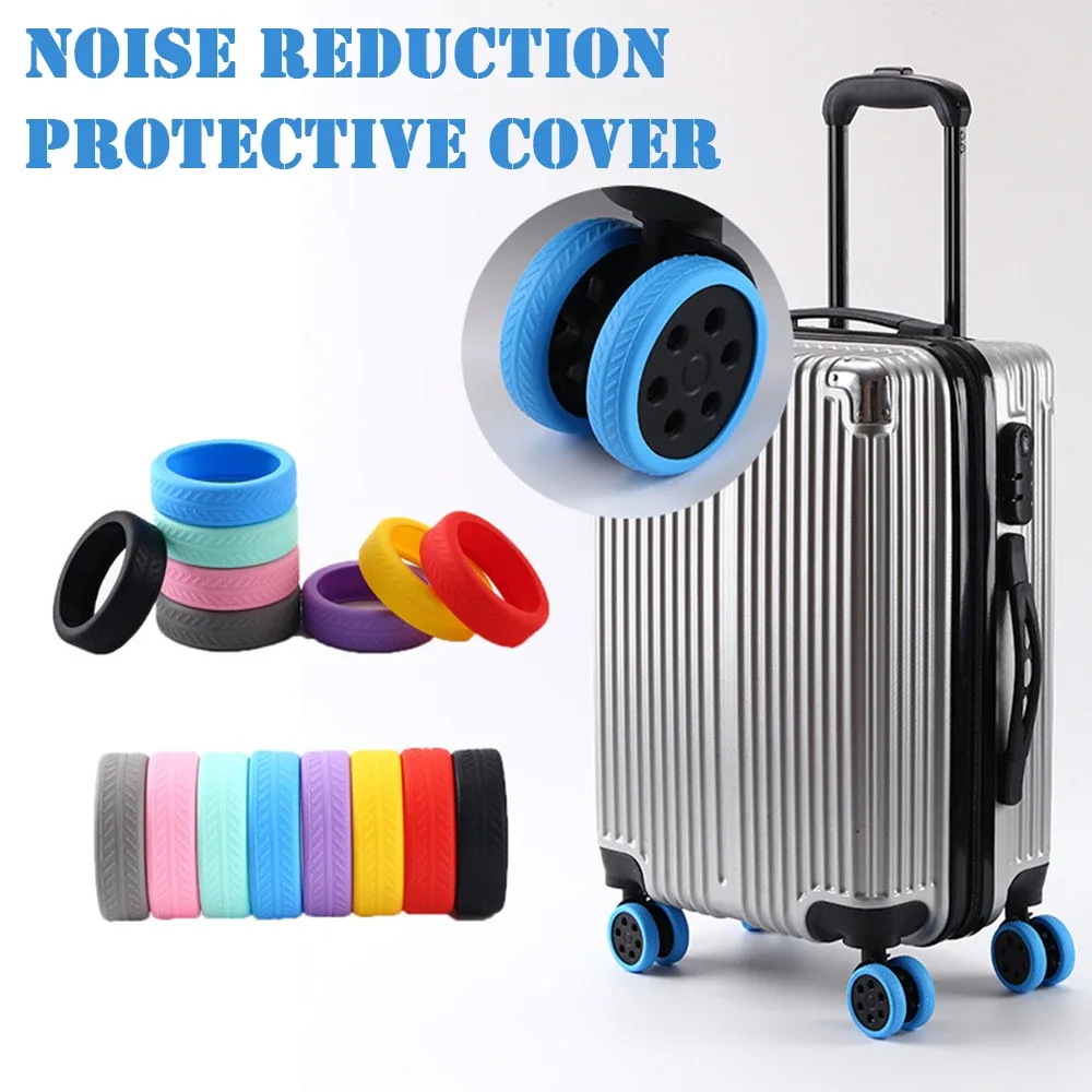 1/4/8 pièces manchon de roulette en silicone sourdine roue de réduction du bruit housse de roulettes anti-rayu