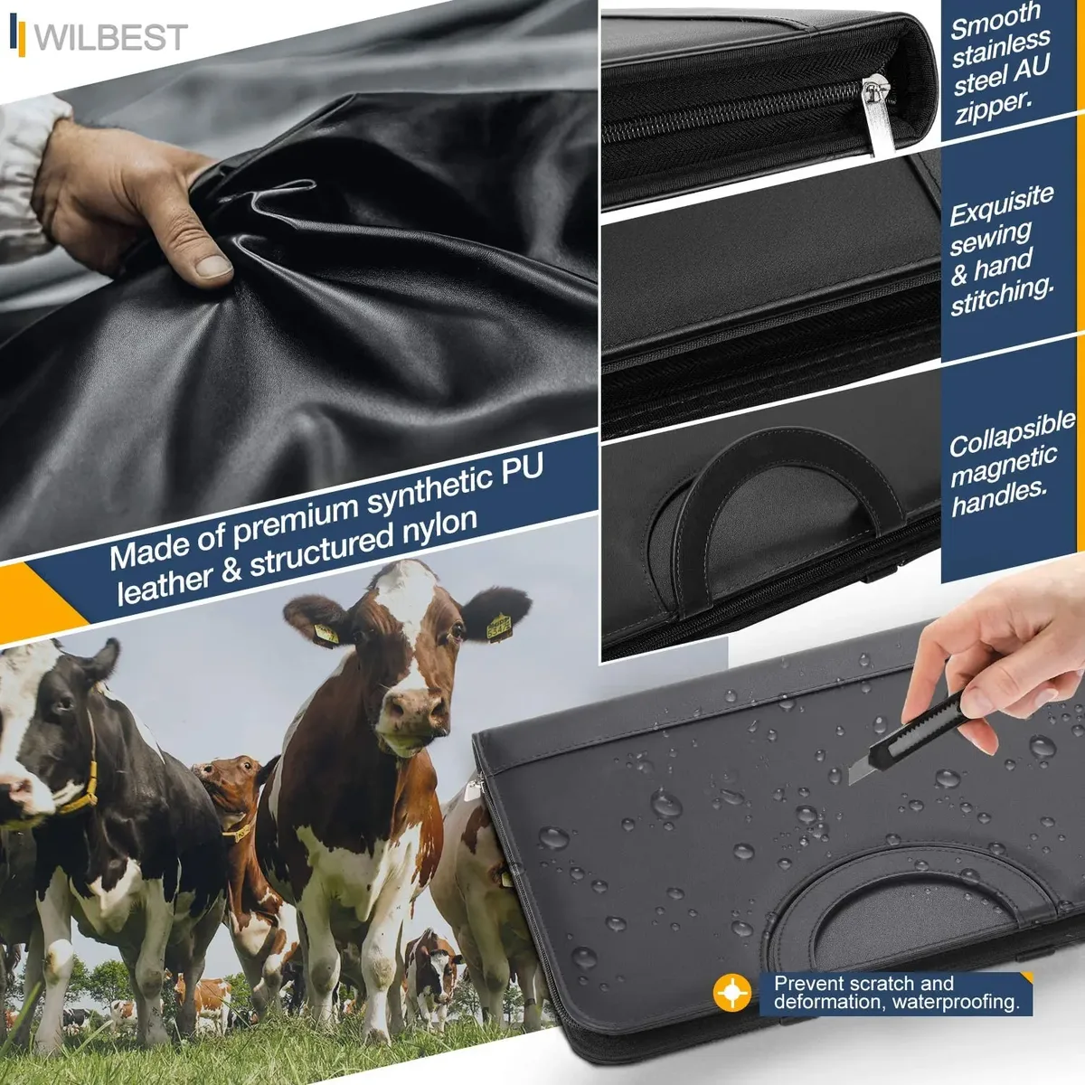 sac de rangement multifonctionnel pour homme, porte-documents portable, support pour tablette et smartphone