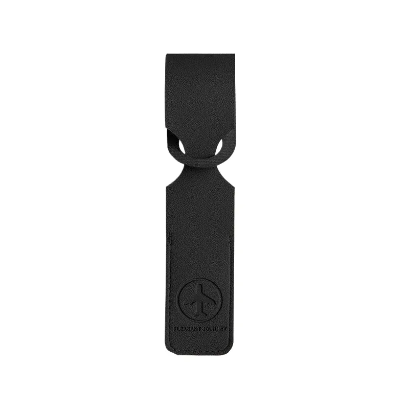 1 pièce accessoire de voyage en cuir pu, étiquette de bagage créative, identificateur de valise, porte-adresse, étiquette d'embarquement portable
