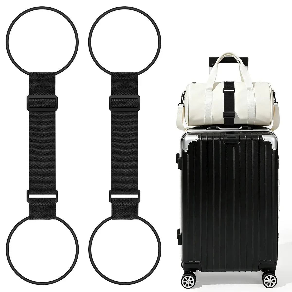 Sangle élastique polyvalente pour bagages, réutilisable, réglable, connecteur de bagages, sangle fixe pour valise de voyage, 1 pièce